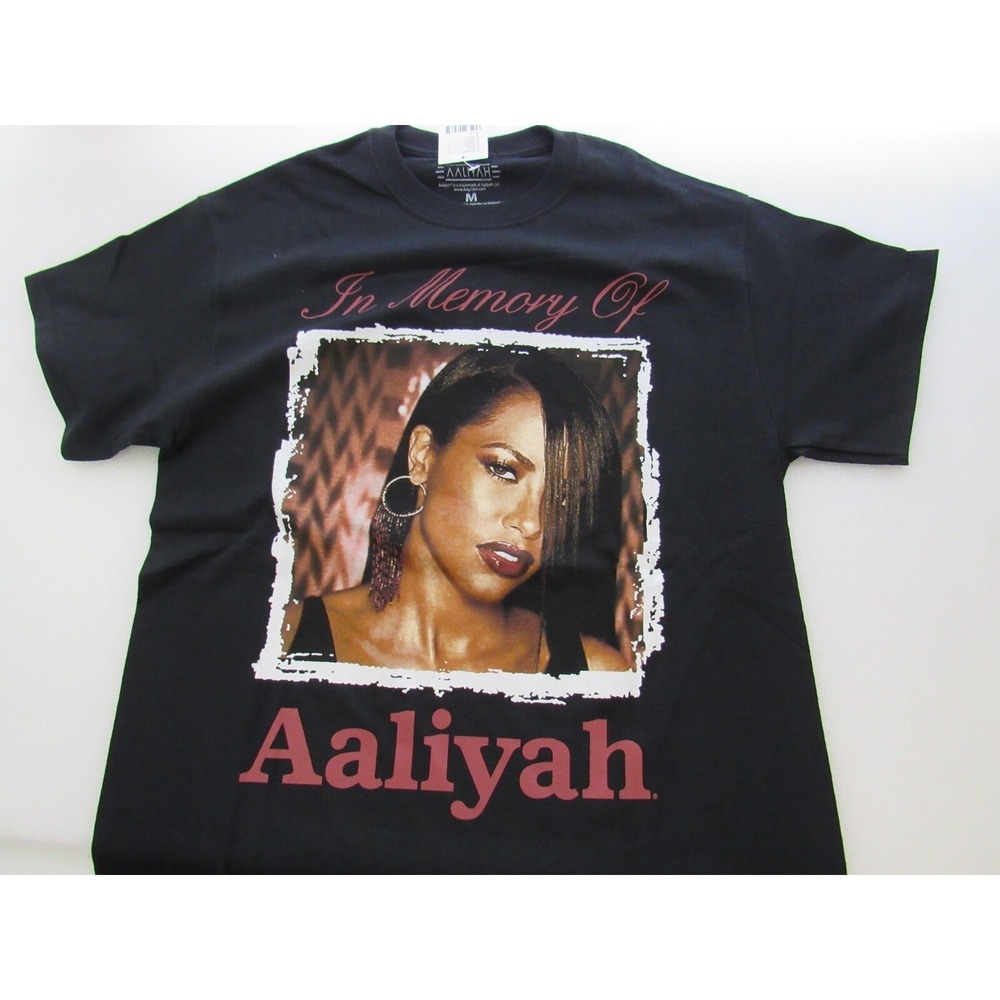 Aaliyah In Memory Of Short‎ Sleeve Tee M Black NEW